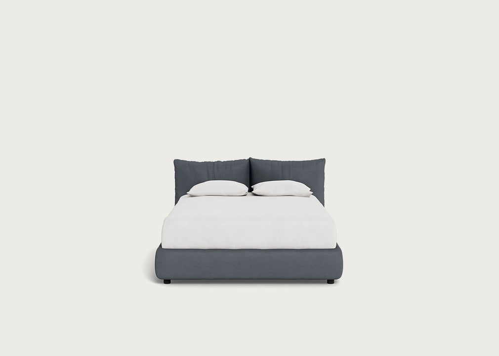 Pillow Storage Bed Double / Underbed Storage / Siena Cotton Shale Grey