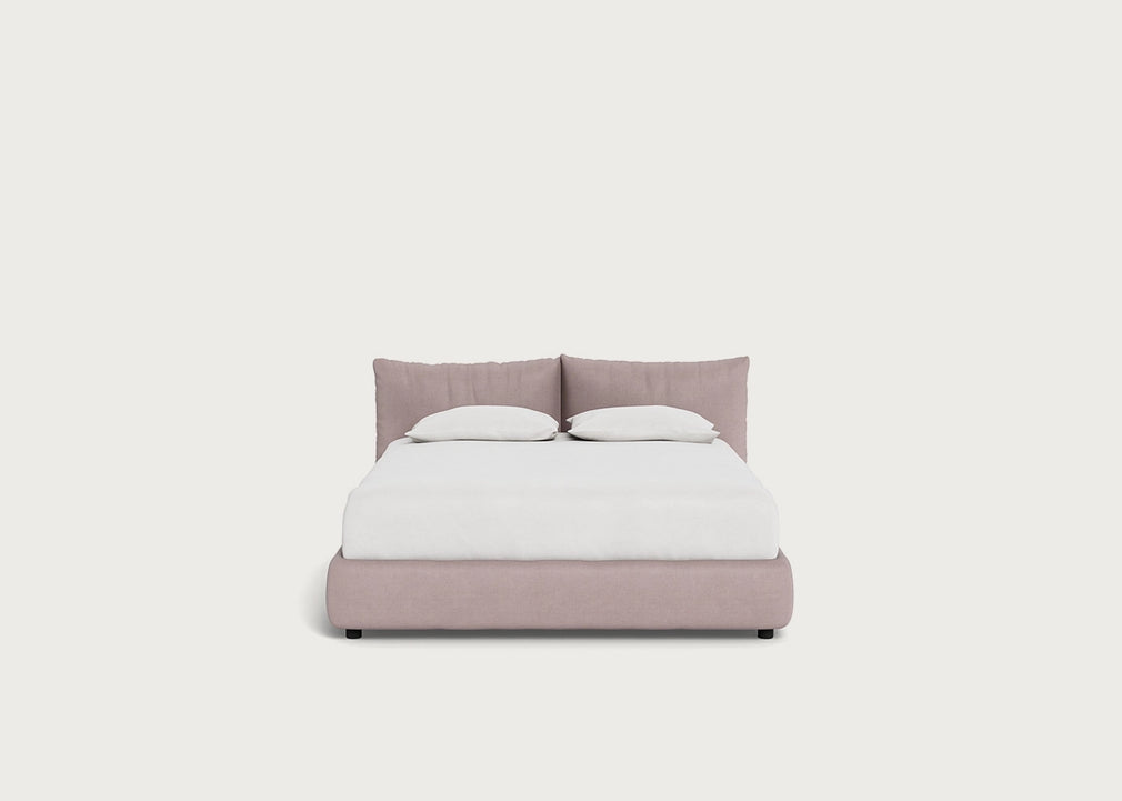 Pillow Storage Bed King / Underbed Storage / Siena Cotton Dusky Pink