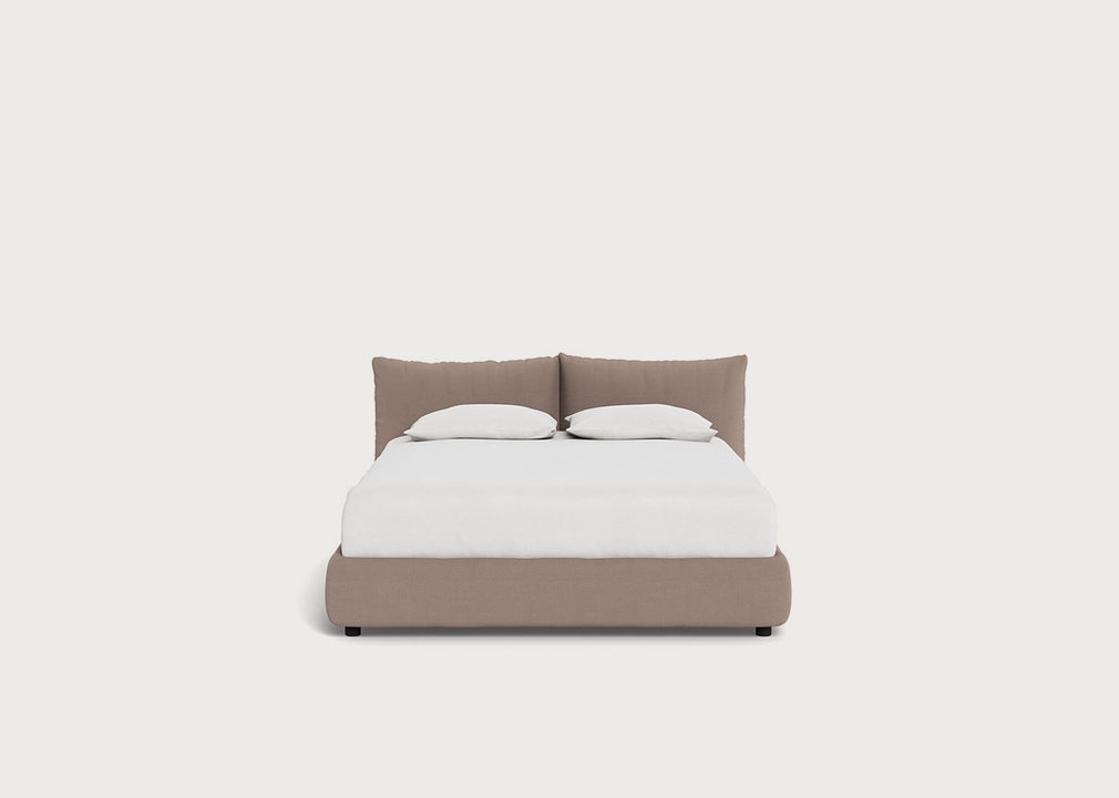Pillow Storage Bed King / Underbed Storage / Tundra Texture Latte