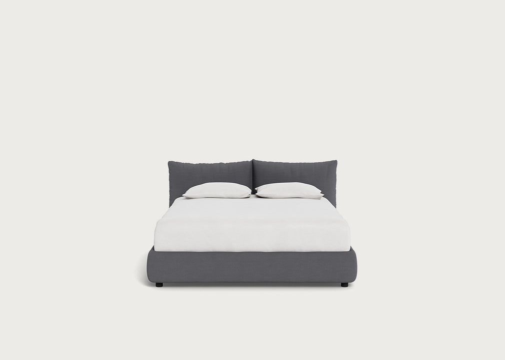 Pillow Storage Bed King / Underbed Storage / Tundra Texture Pewter