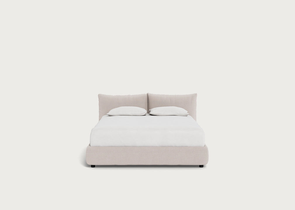 Pillow Storage Bed King / Underbed Storage / Tundra Texture Stone