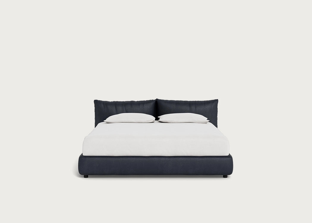 Pillow Storage Bed Super King / Underbed Storage / Luxury Leather Anthracite