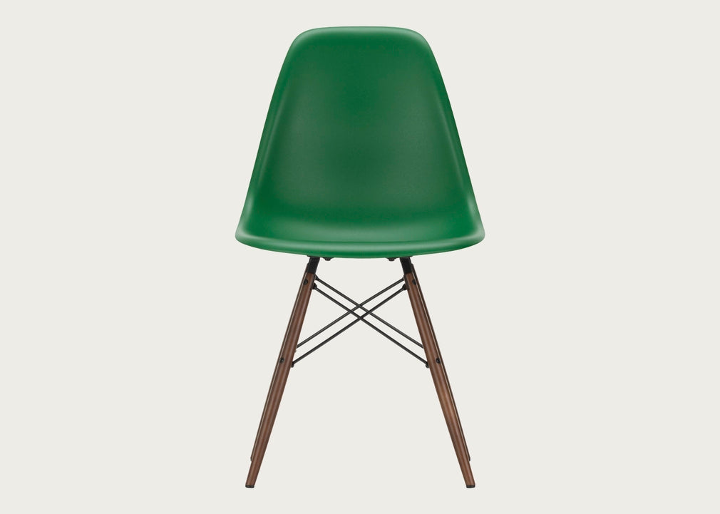 Eames Plastic Side Chair RE DSW Emerald / DSW Dark Maple