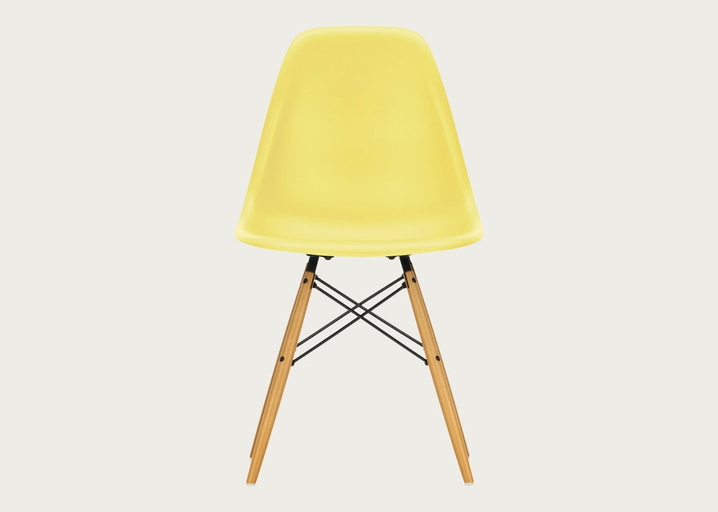 Eames Plastic Side Chair RE DSW Citron / DSW Golden Maple