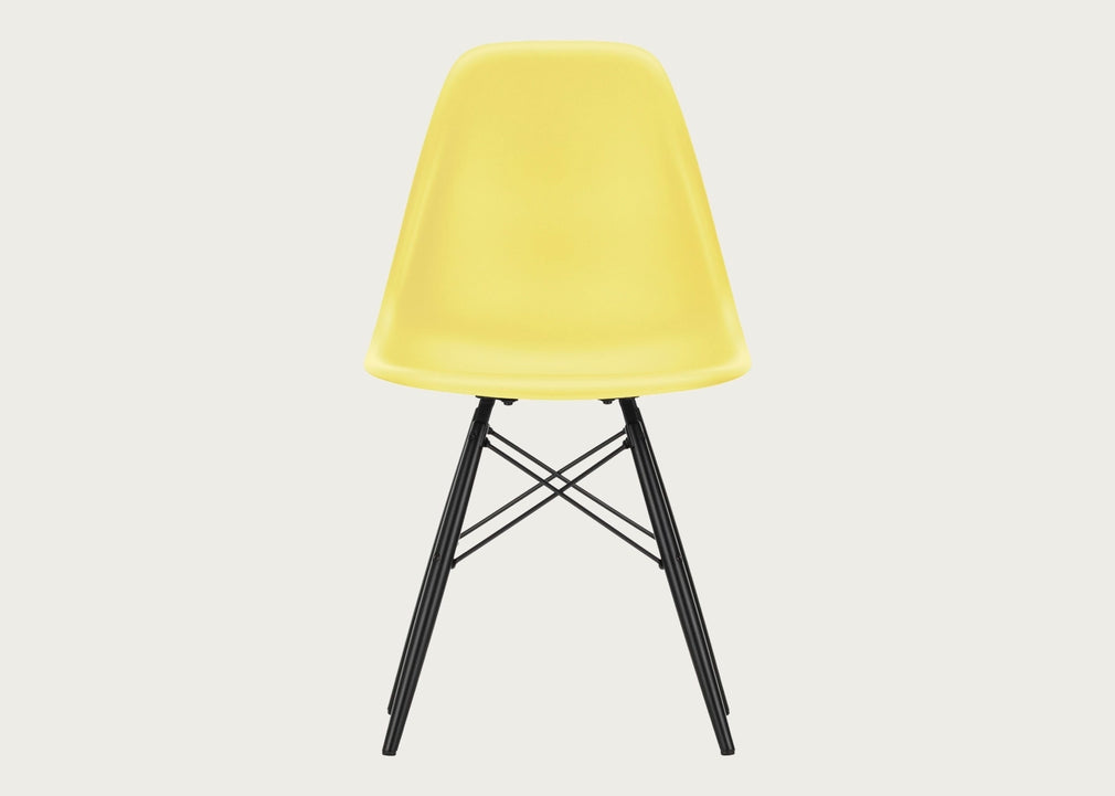 Eames Plastic Side Chair RE DSW Citron / DSW Black Maple