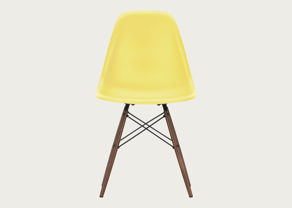 Eames Plastic Side Chair RE DSW Citron / DSW Dark Maple