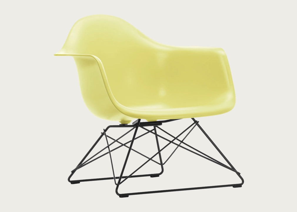 Eames Plastic Armchair RE LAR Citron / LAR Basic Dark Powder