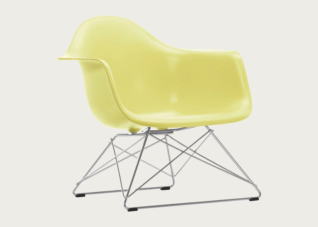 Eames Plastic Armchair RE LAR Citron / LAR Chrome