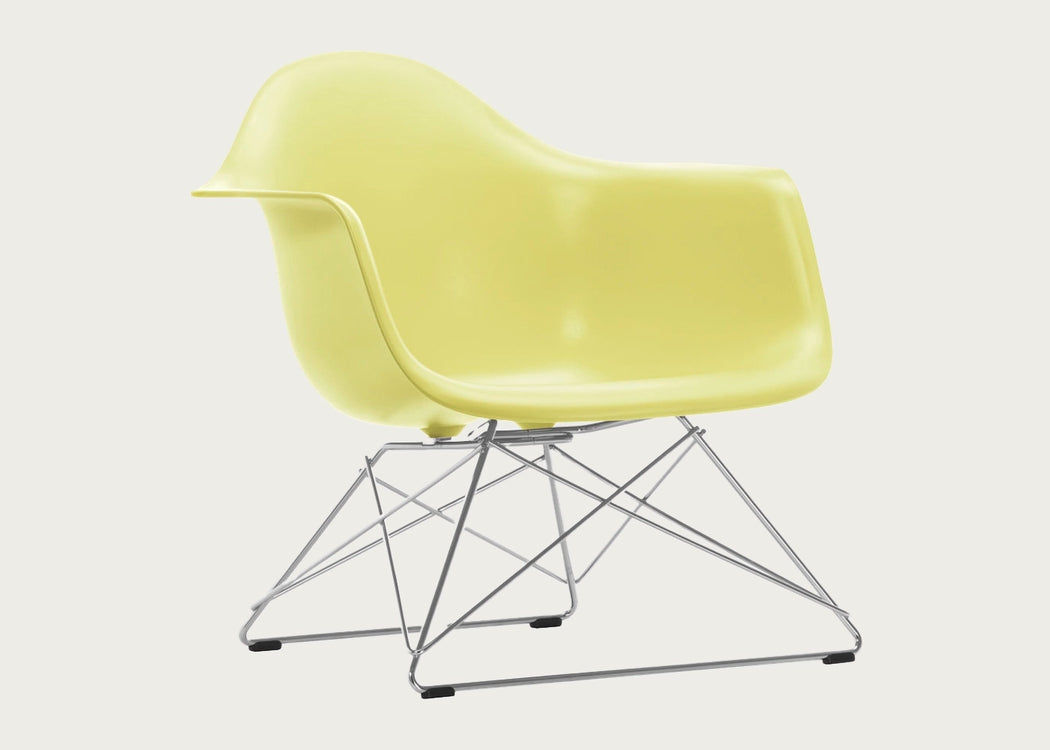Eames Plastic Armchair RE LAR Citron / LAR Chrome