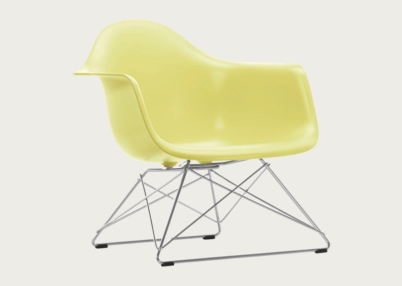 Eames Plastic Armchair RE LAR Citron / LAR Chrome