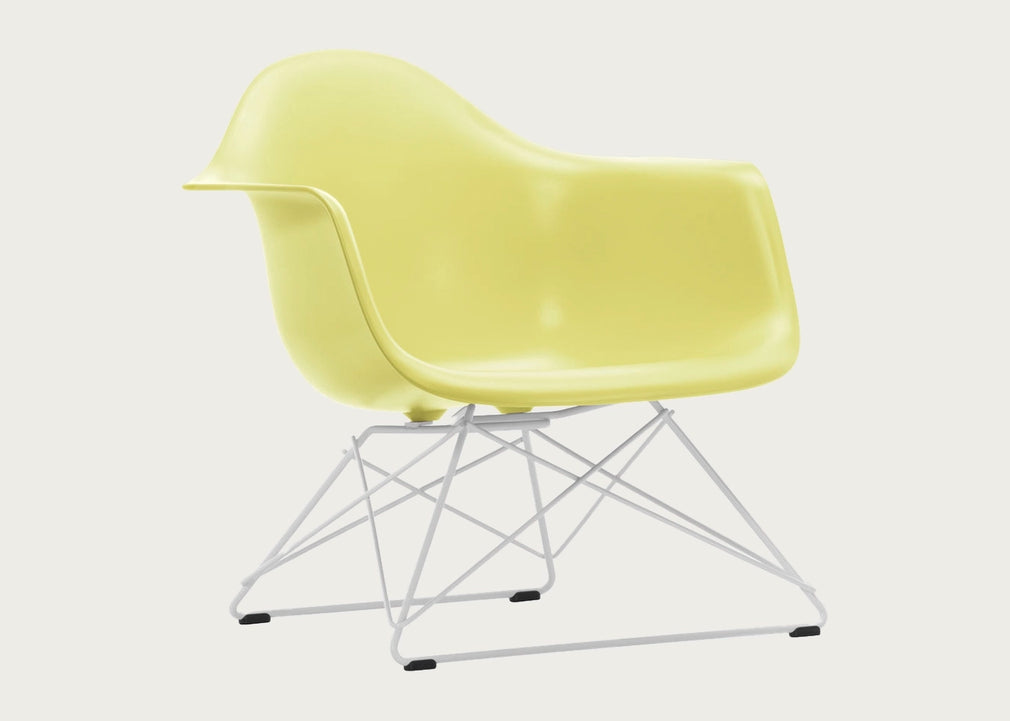 Eames Plastic Armchair RE LAR Citron / LAR White Powder