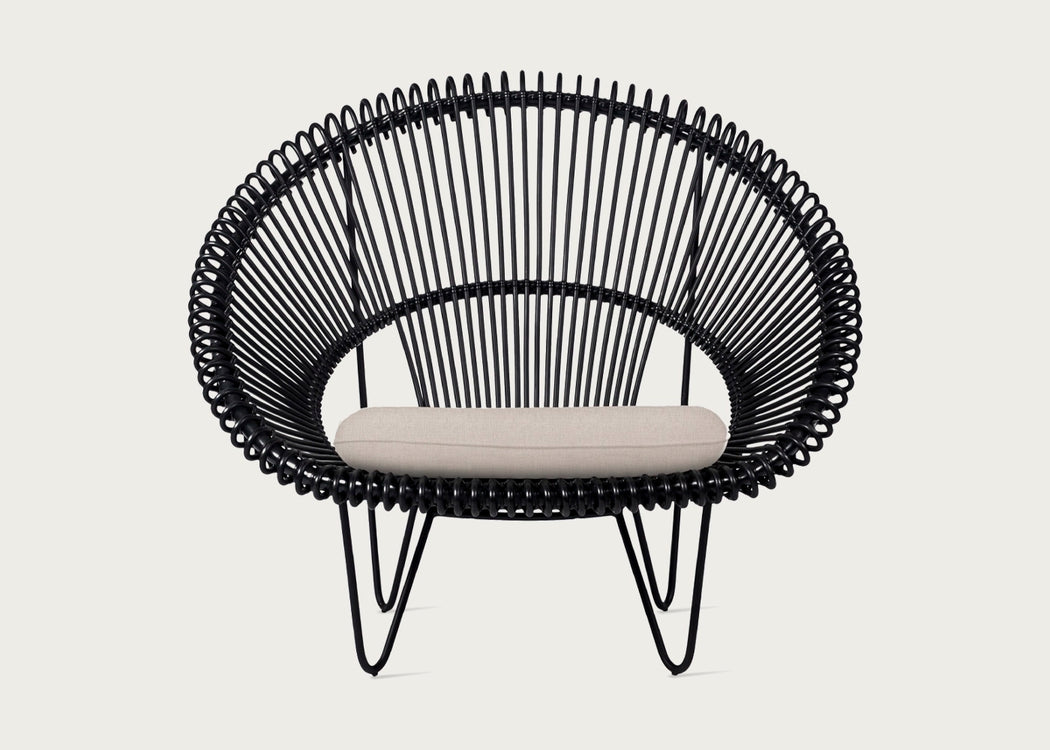 Roy Cocoon Chair Black Wicker