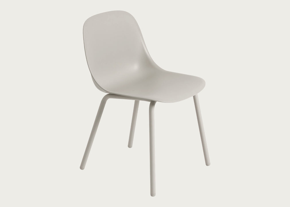 Fiber Outdoor Side Chair Grey