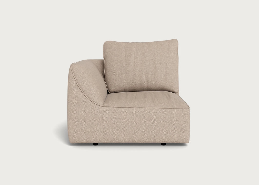 Morven Left Hand Facing Single Unit Boucle Tweed Pearl