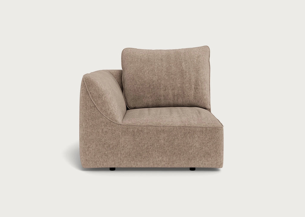 Morven Left Hand Facing Single Unit Boucle Velvet Rocky