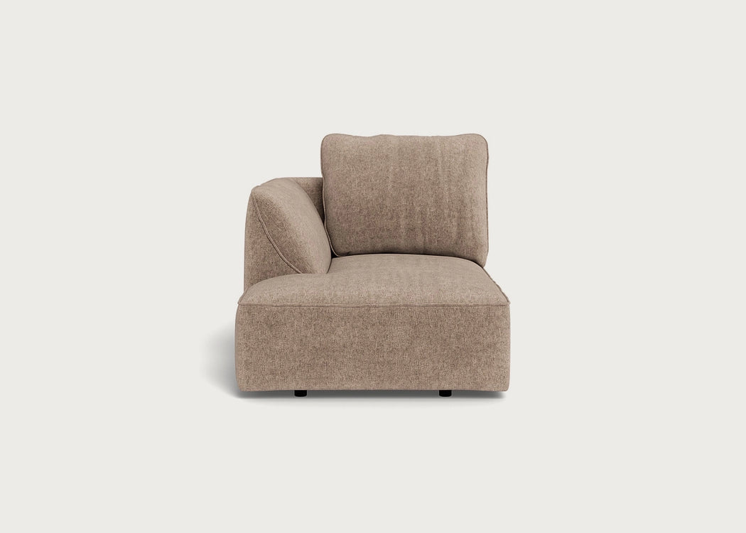 Morven Left Hand Facing Chaise Unit Boucle Velvet Rocky