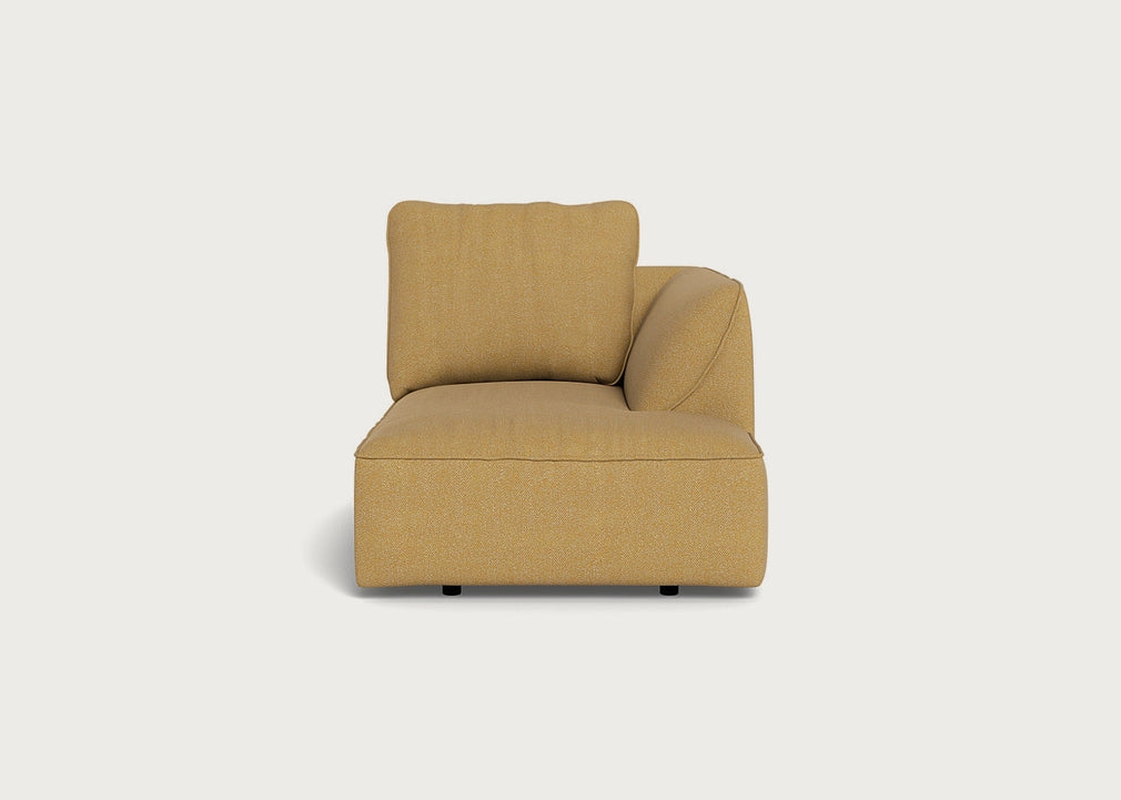 Morven Right Hand Facing Chaise Unit Boucle Tweed Citrine