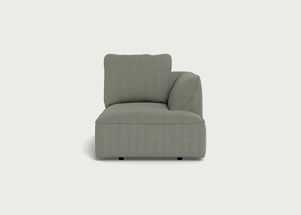 Morven Right Hand Facing Chaise Unit Boucle Tweed Lapis