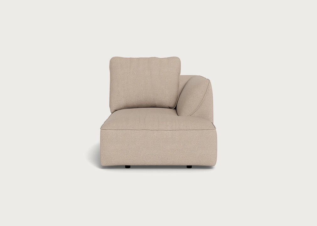 Morven Right Hand Facing Chaise Unit Boucle Tweed Pearl