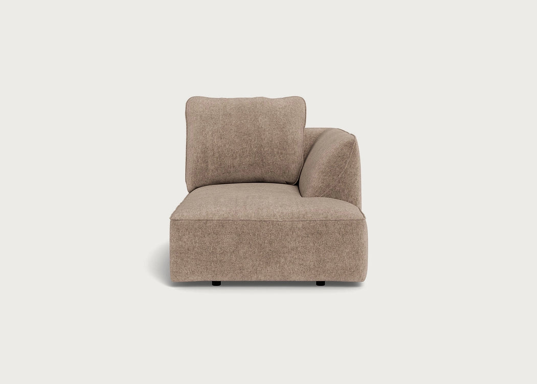Morven Right Hand Facing Chaise Unit Boucle Velvet Rocky