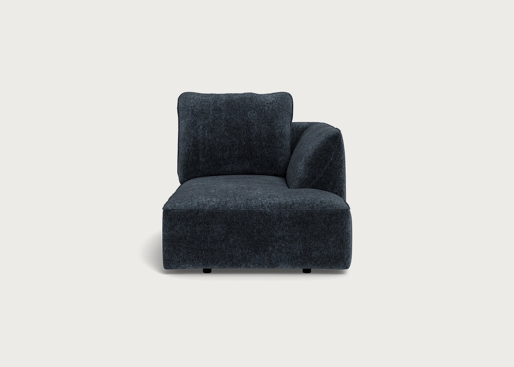 Morven Right Hand Facing Chaise Unit Boucle Velvet Space