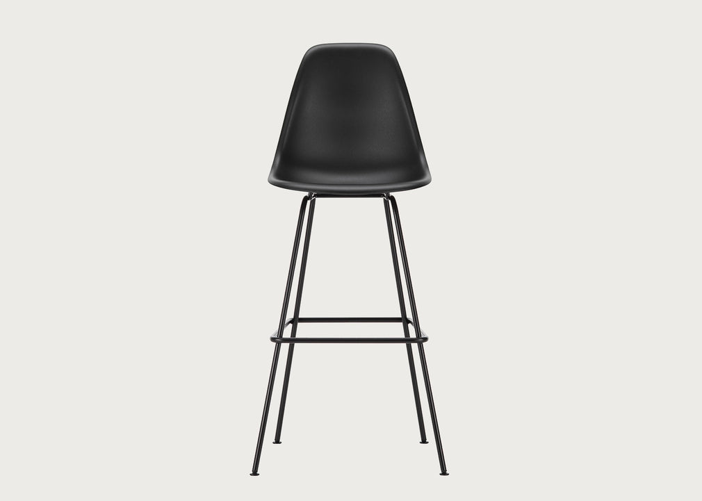 Eames Plastic Stool RE Deep Black / High