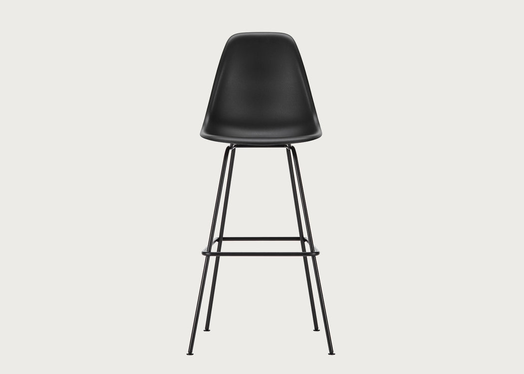 Eames Plastic Stool RE Deep Black / High