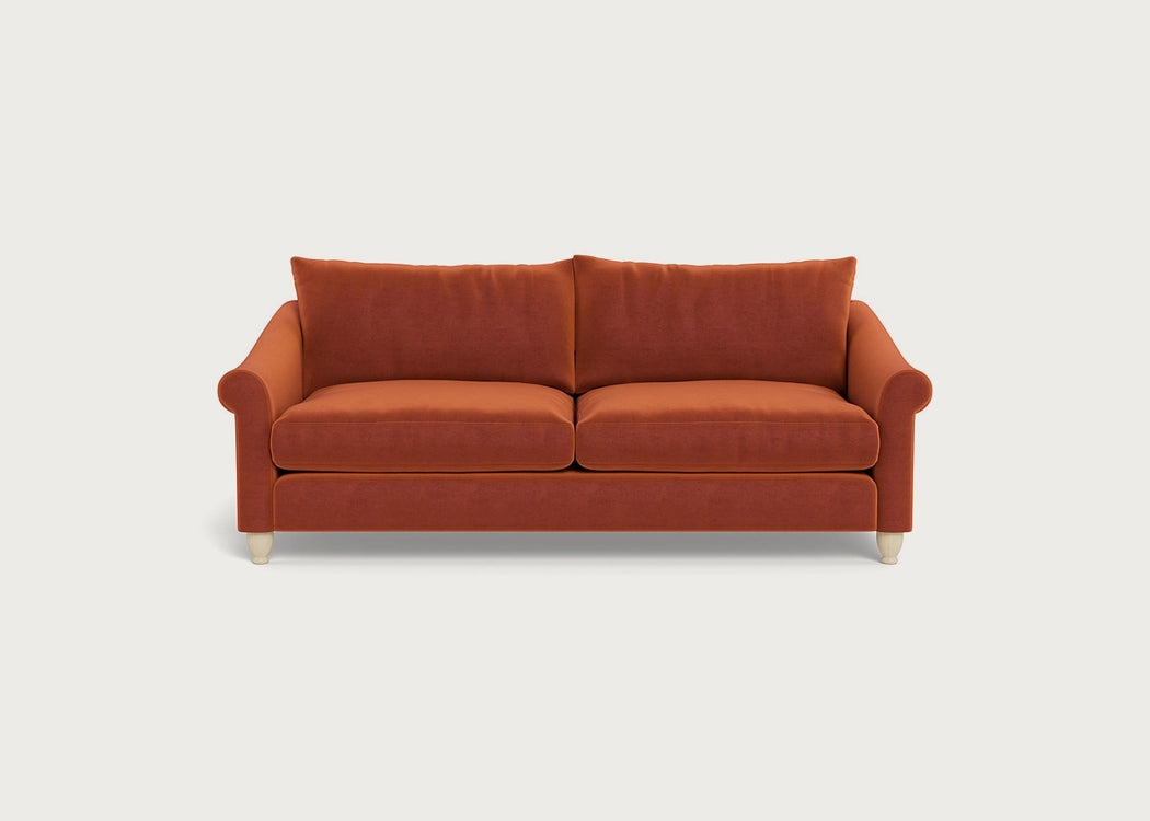 Devon 4 Seater Sofa Cotton Velvet Russet / Natural