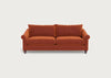 Devon 4 Seater Sofa Cotton Velvet Russet / Walnut Stained