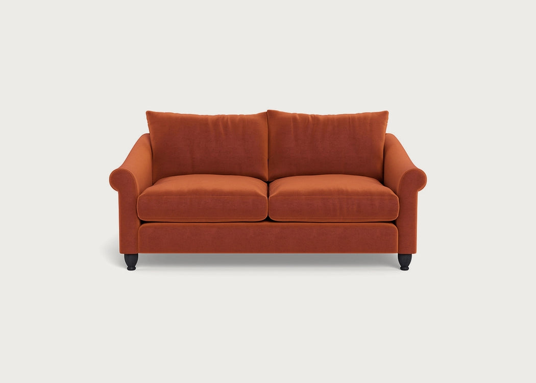 Devon 3 Seater Sofa Cotton Velvet Russet / Black
