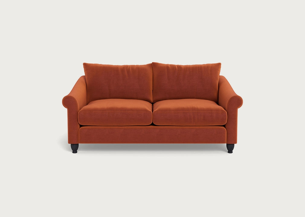 Devon 3 Seater Sofa Cotton Velvet Russet / Black