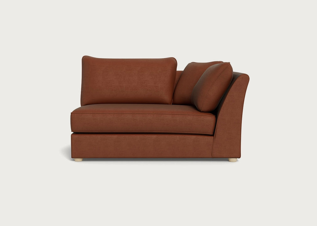 Tailor Large Curved Right Hand Facing Corner Unit Smart Luxe Velvet Tawny / Natural