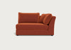Tailor Large Curved Right Hand Facing Corner Unit Cotton Velvet Russet / Black
