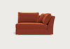 Tailor Large Curved Right Hand Facing Corner Unit Cotton Velvet Russet / Natural