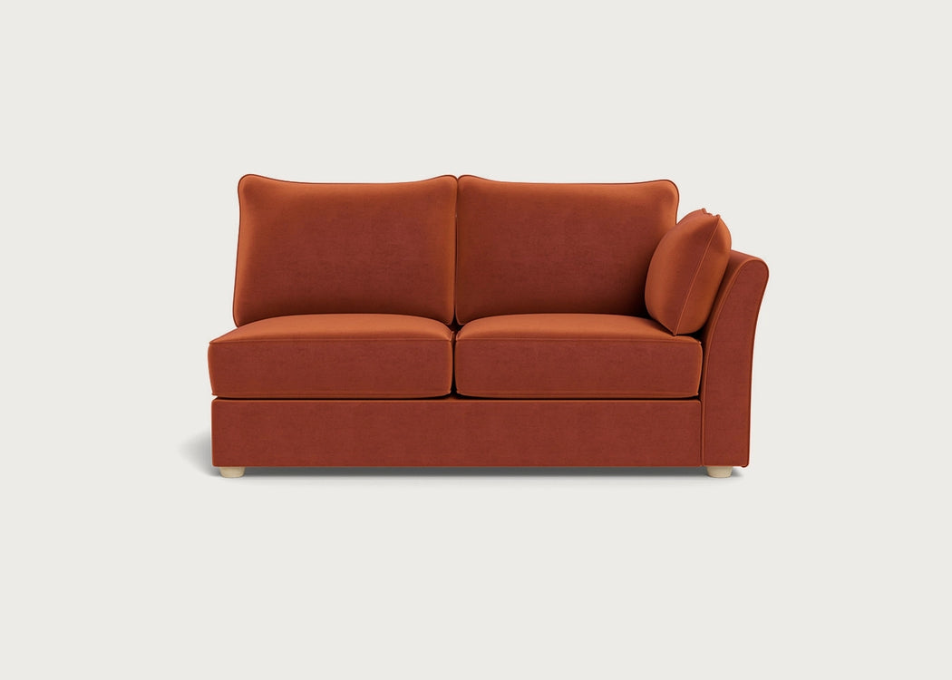 Tailor Medium Right Hand Facing Corner Unit Cotton Velvet Russet / Natural