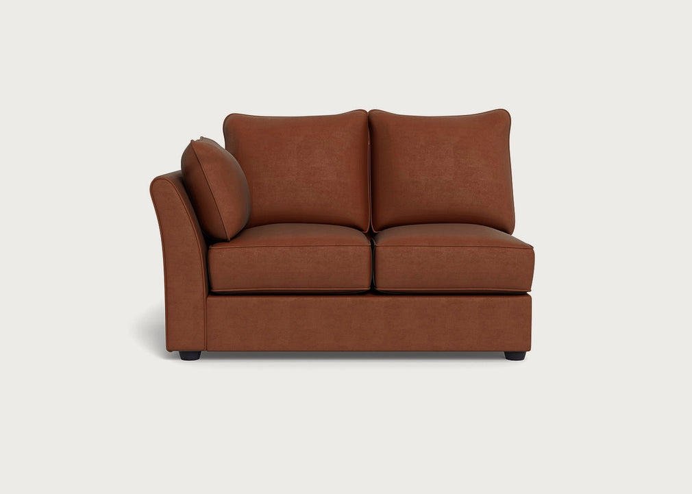 Tailor Double Left Hand Facing Corner Unit Smart Luxe Velvet Tawny / Black