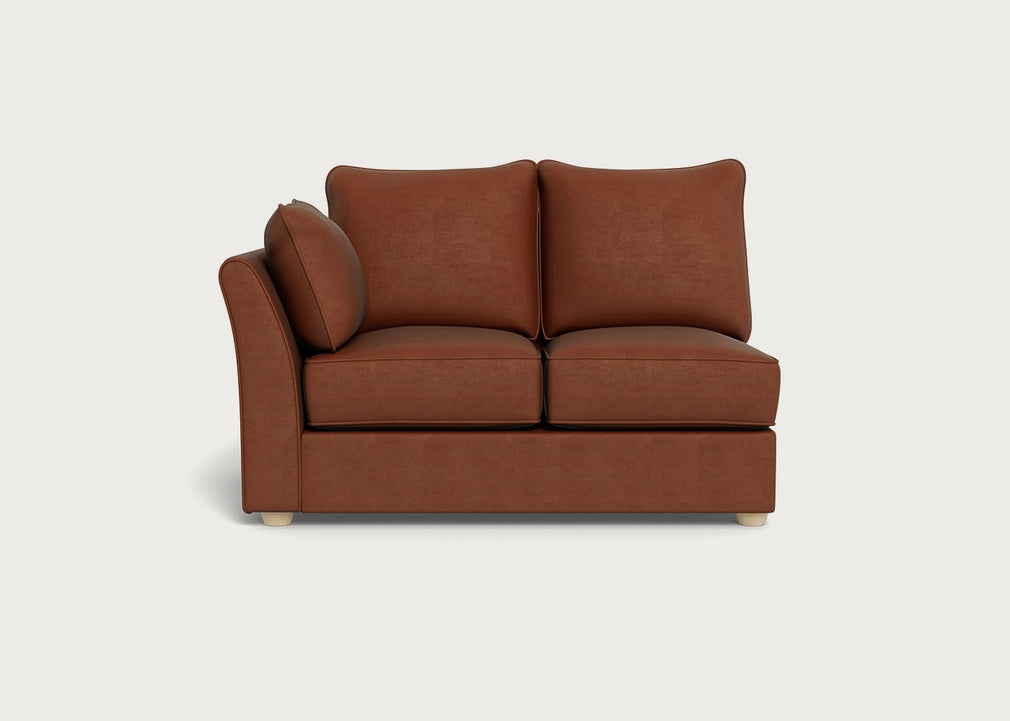 Tailor Double Left Hand Facing Corner Unit Smart Luxe Velvet Tawny / Natural