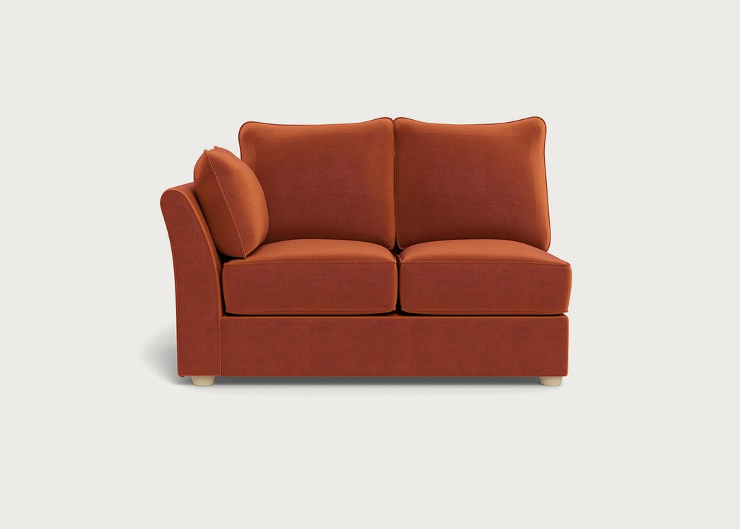 Tailor Double Left Hand Facing Corner Unit Cotton Velvet Russet / Natural