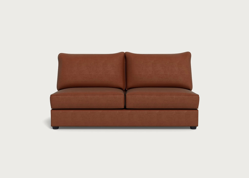 Tailor Large Armless Unit Smart Luxe Velvet Tawny / Black