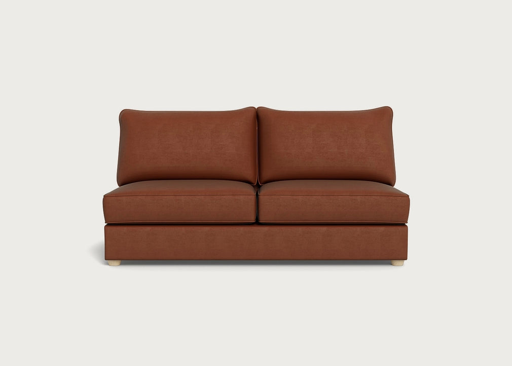 Tailor Large Armless Unit Smart Luxe Velvet Tawny / Natural