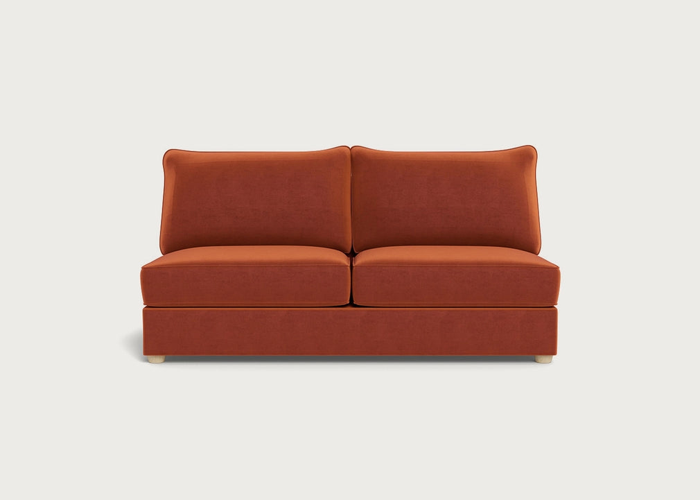 Tailor Large Armless Unit Cotton Velvet Russet / Natural