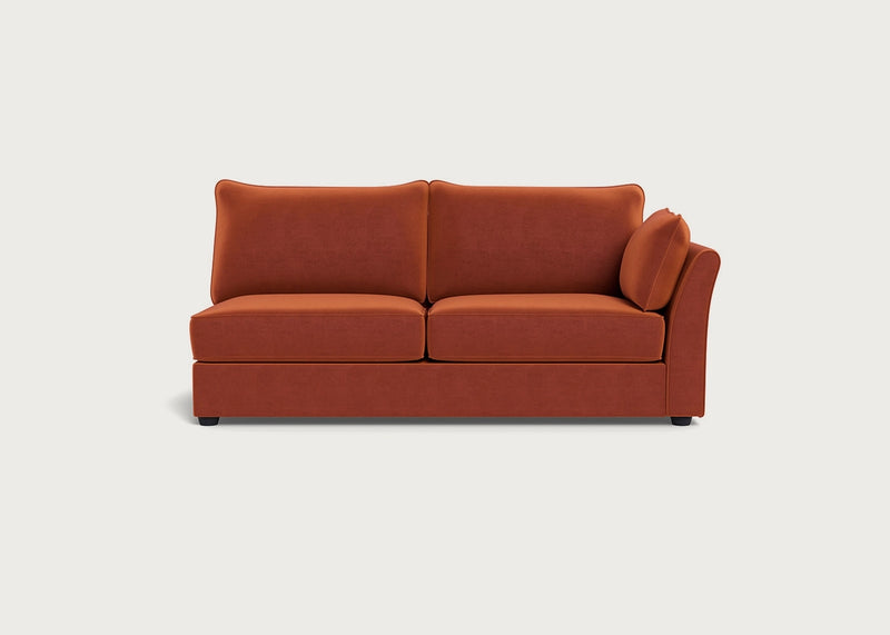 Tailor Large Right Hand Facing Corner Unit Cotton Velvet Russet / Black
