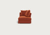 Tailor Right Hand Facing Chaise Unit Cotton Velvet Russet / Natural