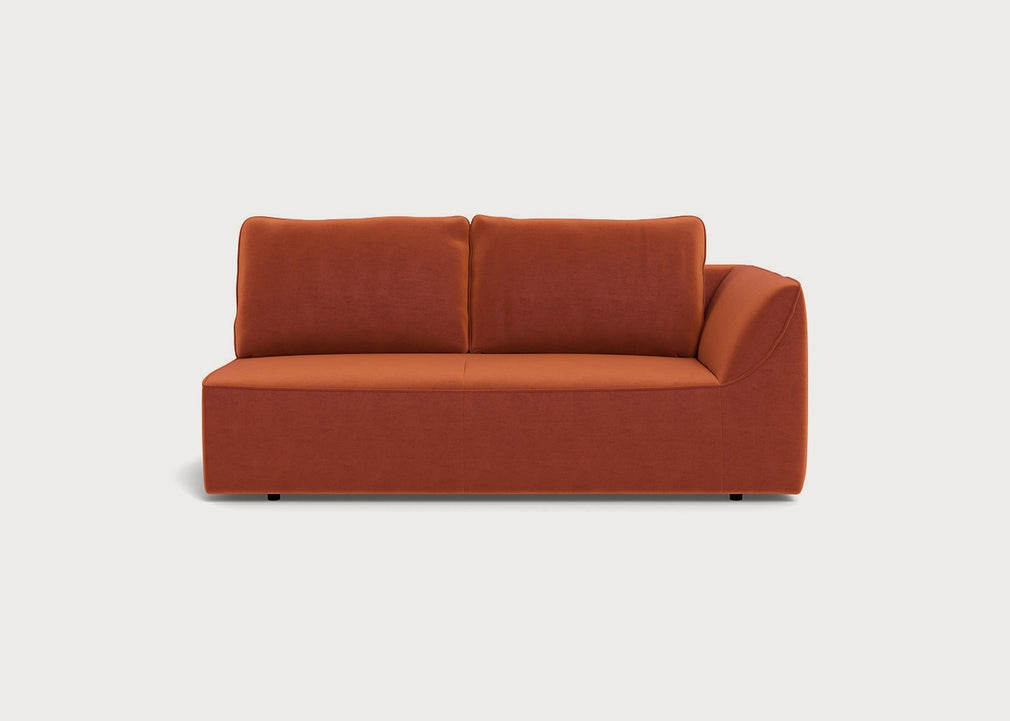 Morven Right Hand Facing 3 Seater Unit Cotton Velvet Russet