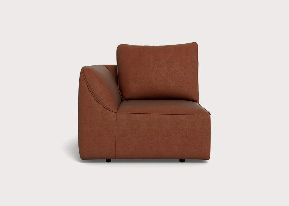 Morven Left Hand Facing Single Unit Smart Luxe Velvet Tawny