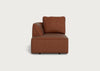 Morven Left Hand Facing Chaise Unit Smart Luxe Velvet Tawny