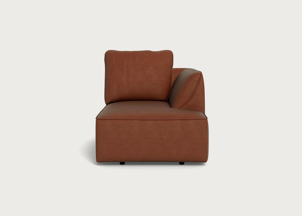 Morven Right Hand Facing Chaise Unit Smart Luxe Velvet Tawny