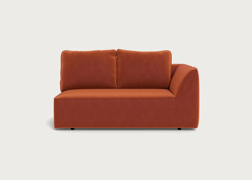 Morven Right Hand Facing 2 Seater Unit Cotton Velvet Russet