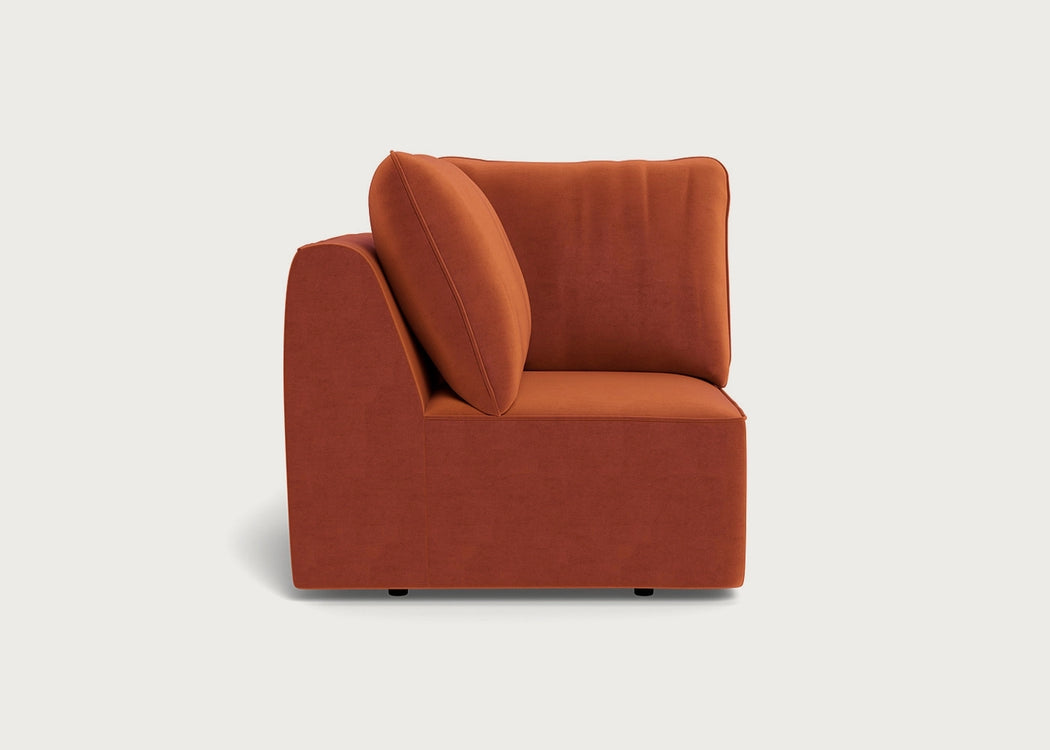 Morven Corner Unit Cotton Velvet Russet