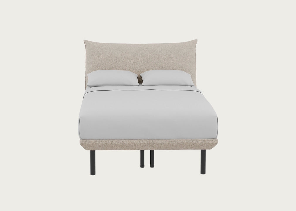 Aria Bed Double / Nova Boucle Oat / Black